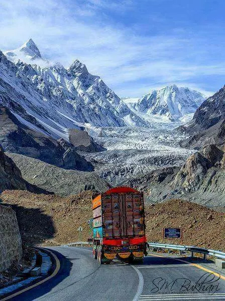 A mountain valley destination in northern Pakistan